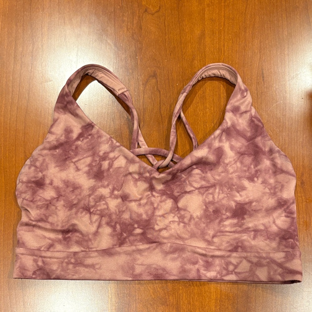 Athleta Mauve Tie-Dye Sports Bra